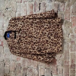 JH Collectibles animal print blouse size XL